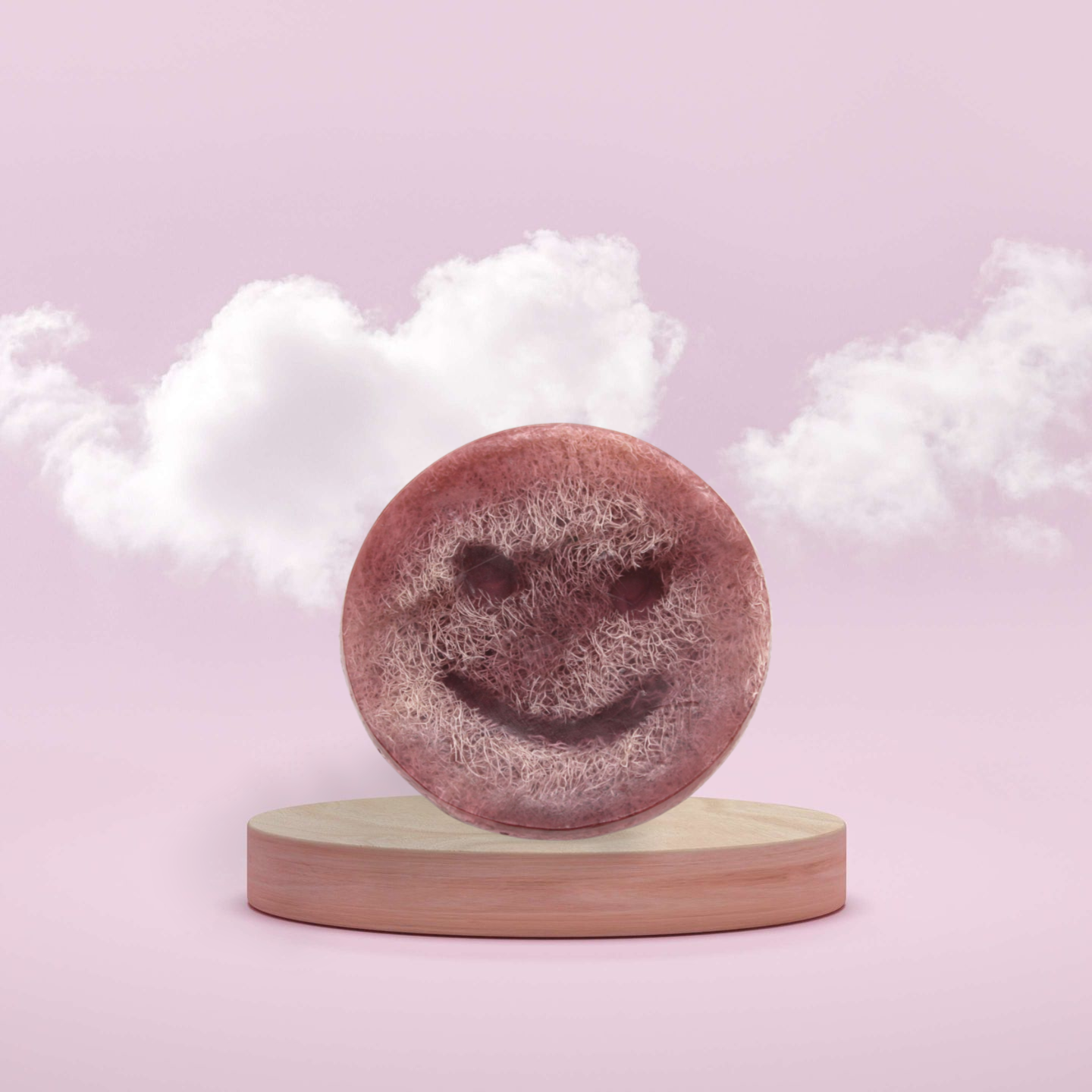 Peelingseife 'Happy Scrub' – Lila Traube -  Natürliche Reinigung mit Luffa