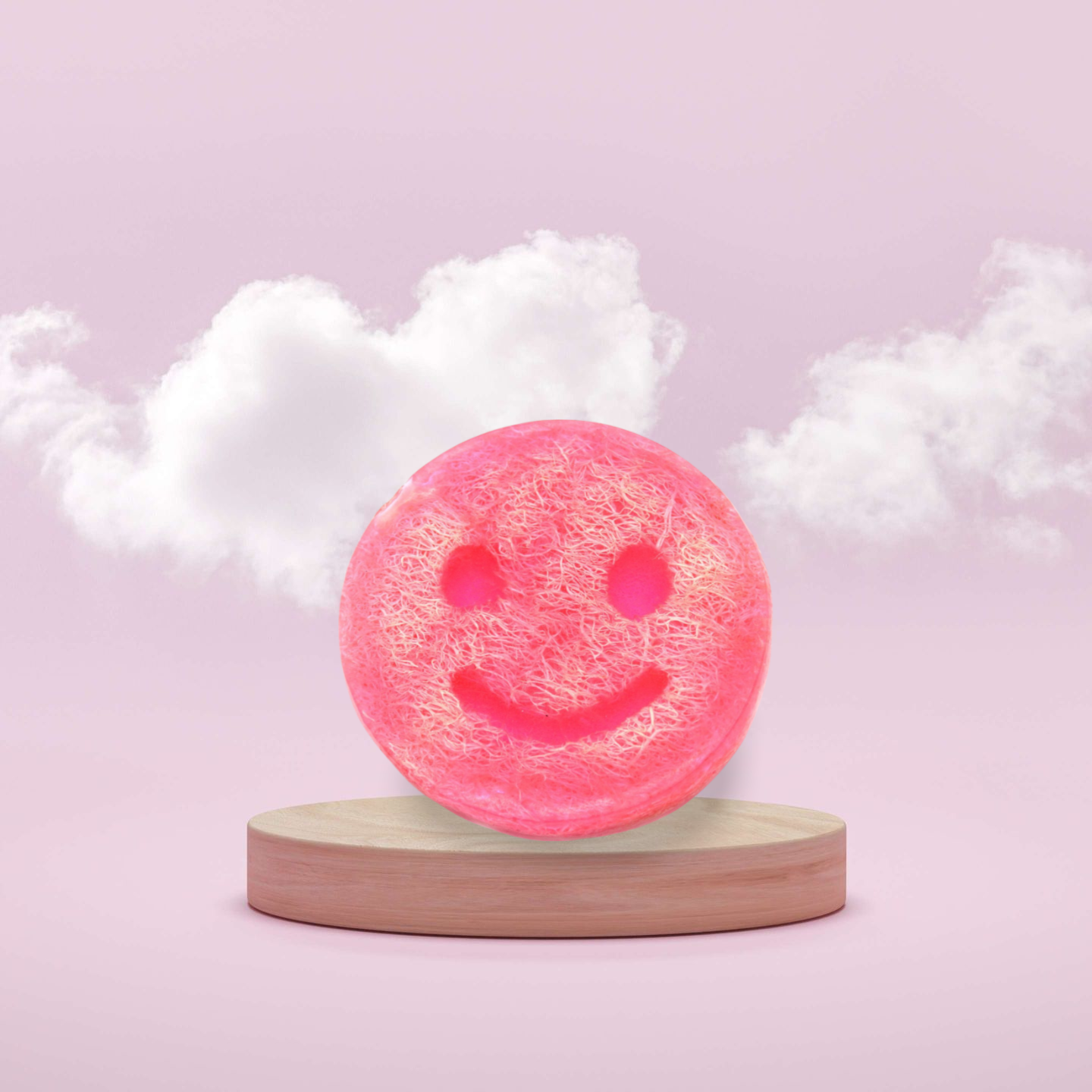 Peelingseife 'Happy Scrub' – BubbleGum -  Natürliche Reinigung mit Luffa