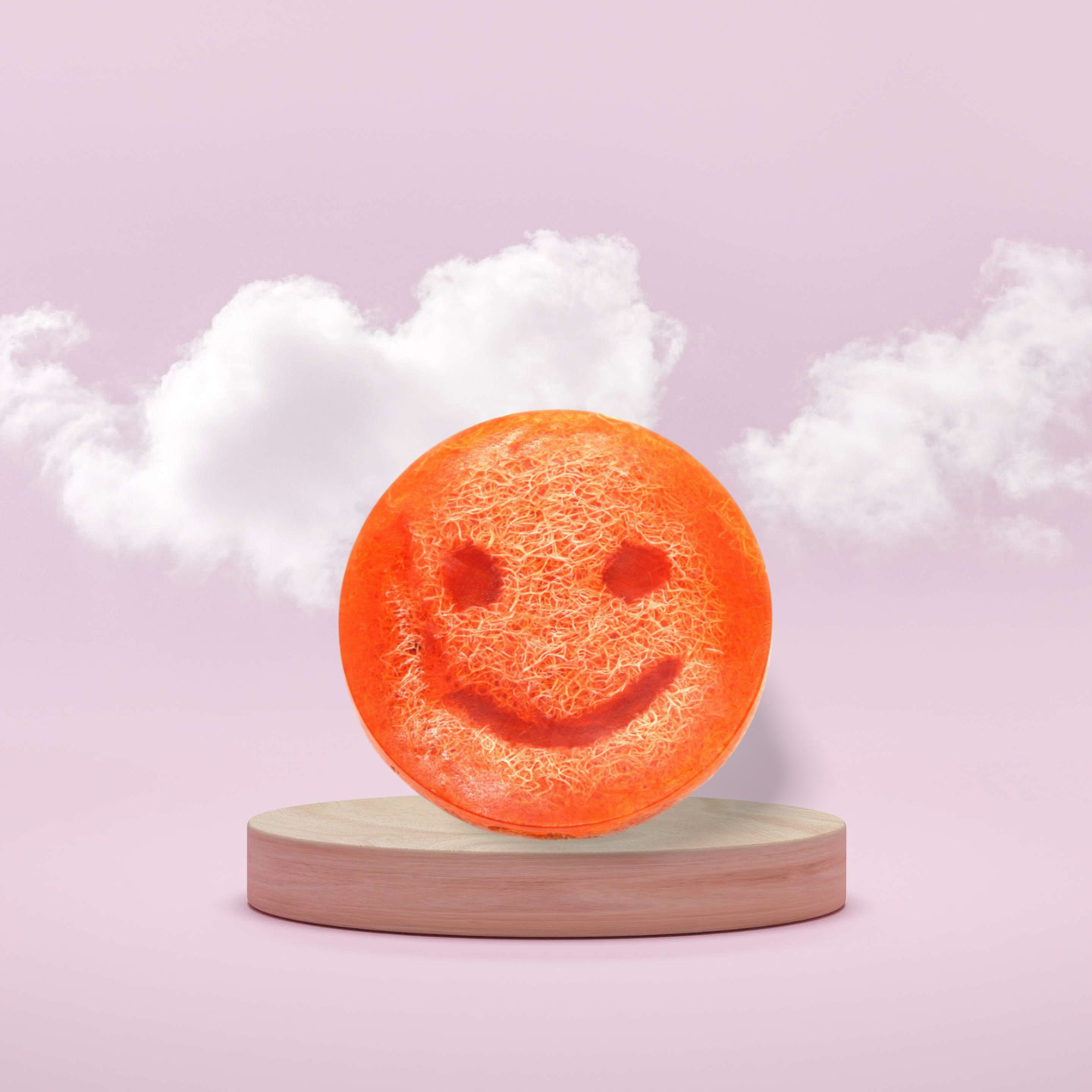 Peelingseife 'Happy Scrub' – Grapefruit -  Natürliche Reinigung mit Luffa